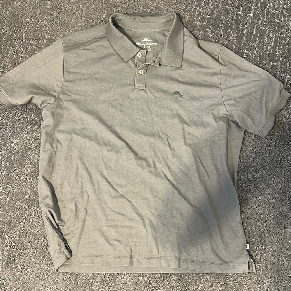 Tommy Bahama Gray Polo Shirt Classic Style